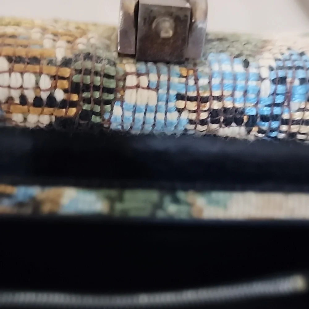 Tano From Madrid Women's Vintage Floral Tapestry Handbag Preowned - Picture 13 of 13